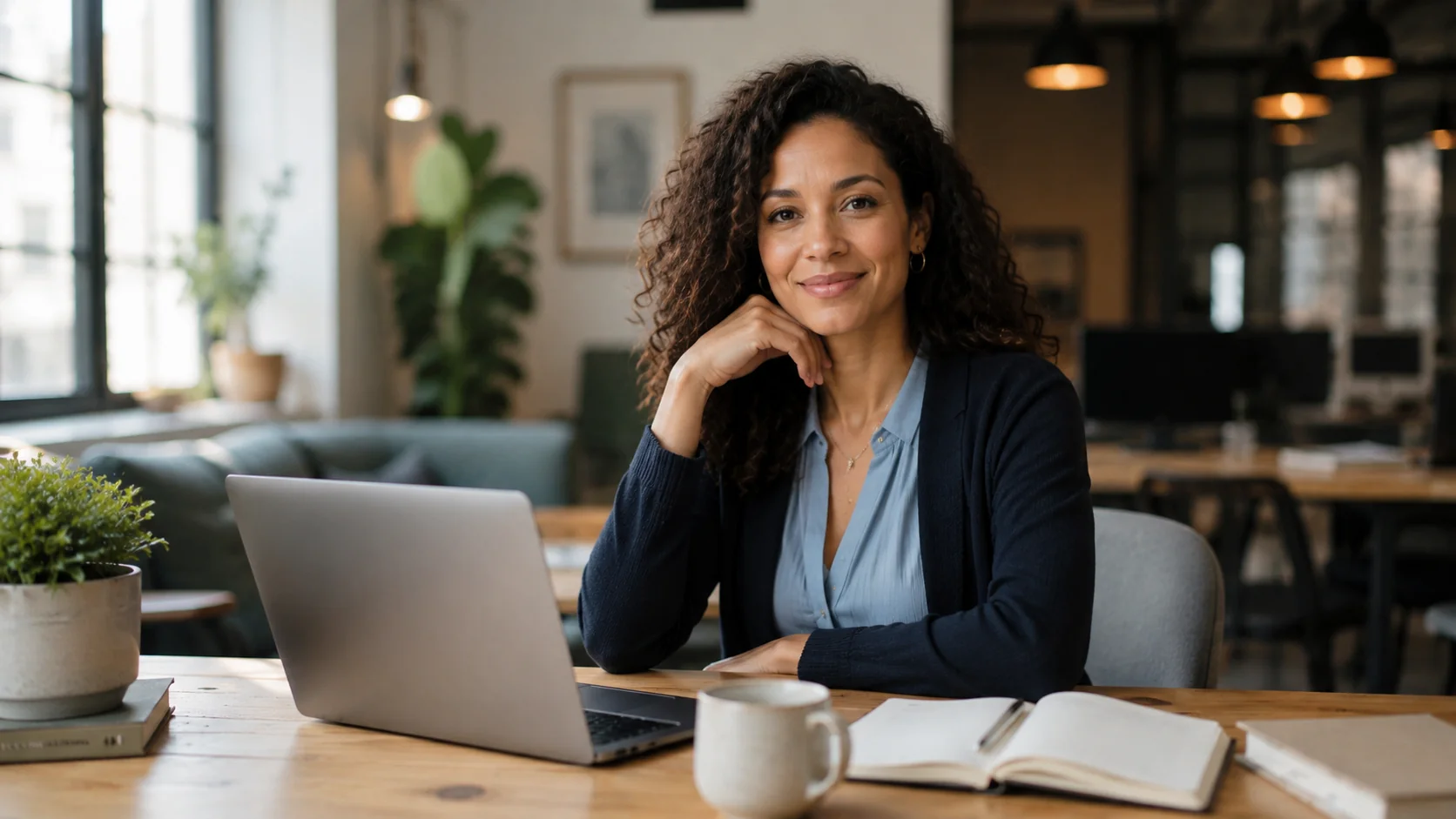 Hoe begin je een motivatiebrief? Vrouw begint met het schrijven van een motivatiebrief aan tafel
