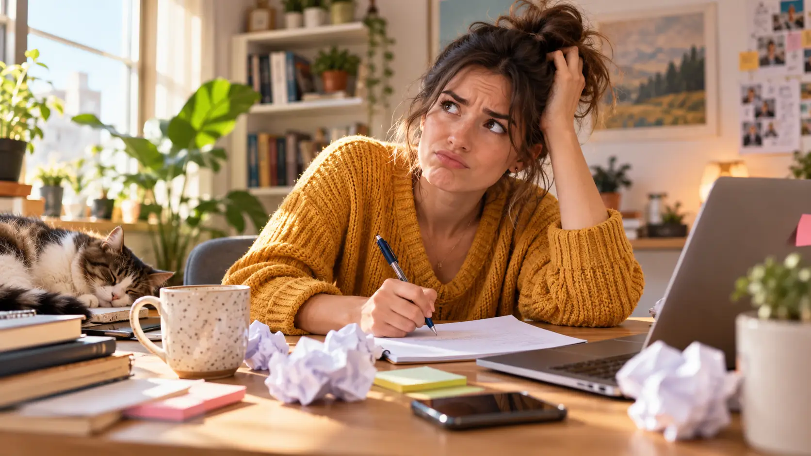 vrouw schrijft motivatiebrief Afbeelding van een vrouw die achter haar laptop zit en een motivatiebrief schrijft